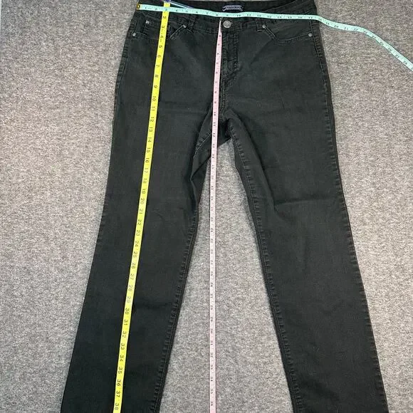 Bandolino Women's 16 Black Straight Leg Denim Jeans - Picture 7 of 10